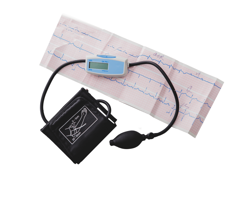 Equipo médico para realizar electrocardiogramas.